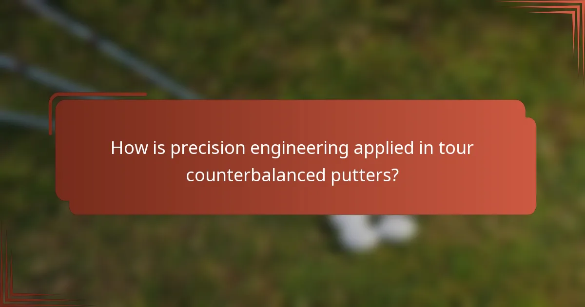 How is precision engineering applied in tour counterbalanced putters?