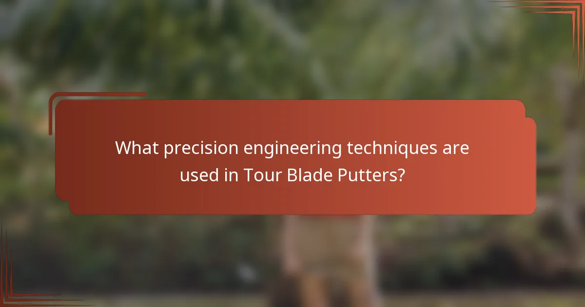 What precision engineering techniques are used in Tour Blade Putters?