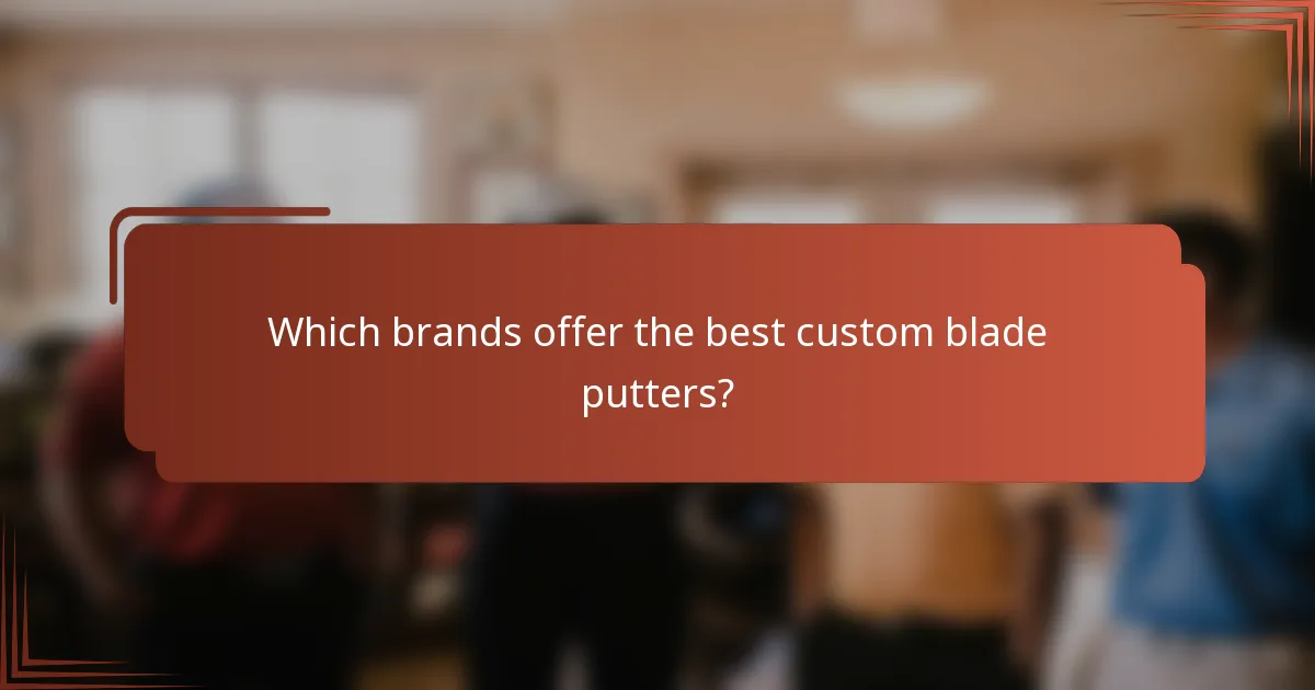 Which brands offer the best custom blade putters?