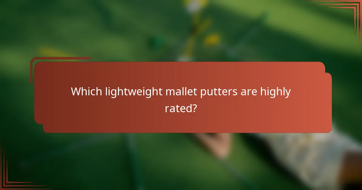 Which lightweight mallet putters are highly rated?
